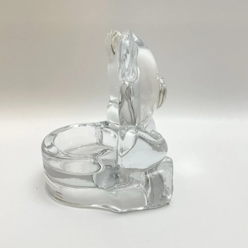 Partylite Vintage Teddy Bear Votive Tea Light Figurine Glass Candle Holder - Picture 4 of 9